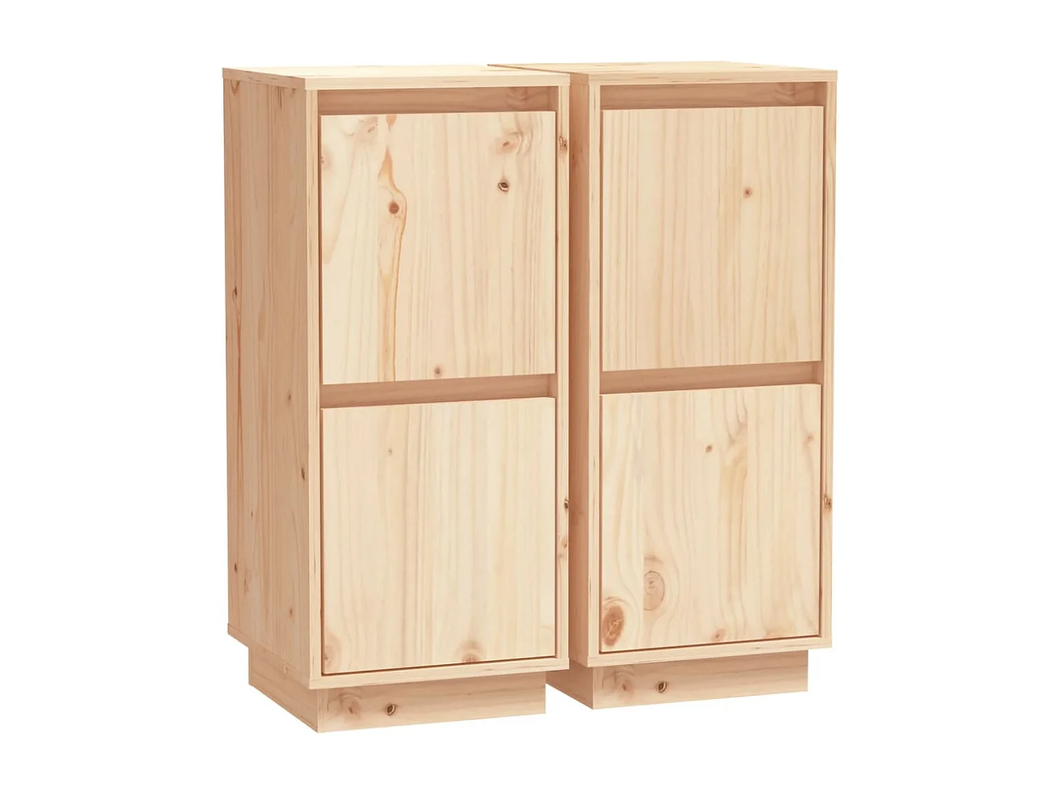 Credenze 2 pz 31,5x34x75 cm in Legno Massello di Pino