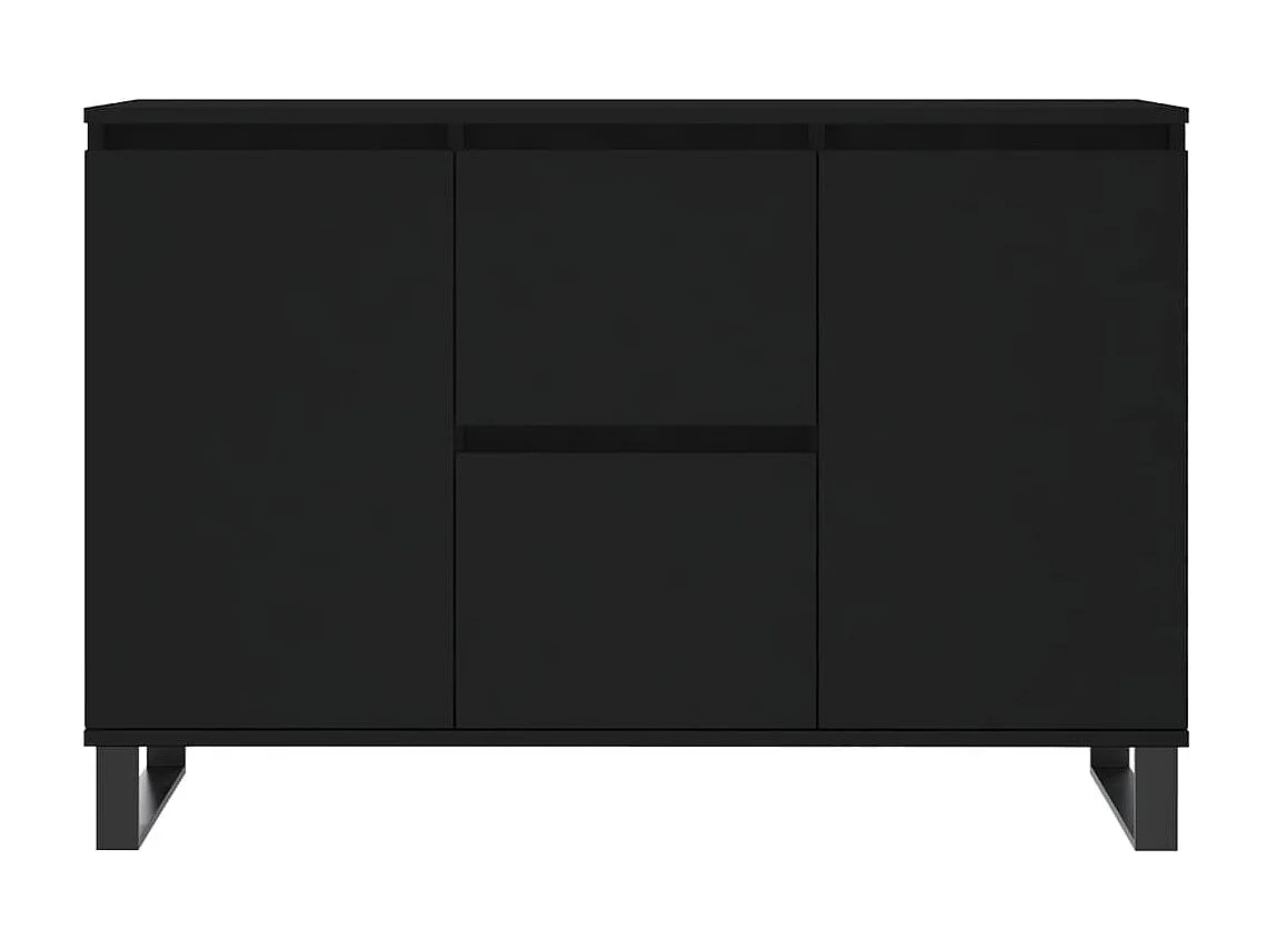 Buffet noir 104x35x70 cm bois d’ingénierie