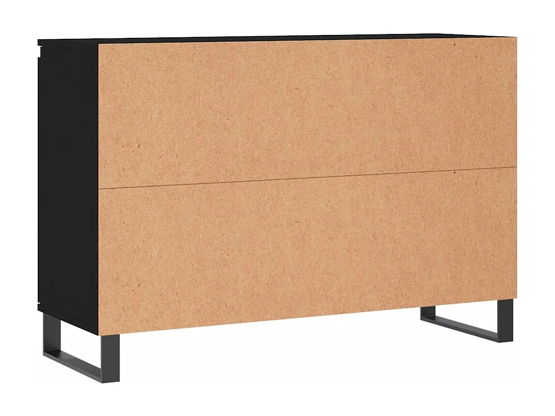 Buffet noir 104x35x70 cm bois d’ingénierie