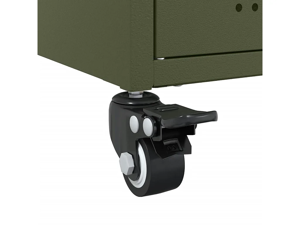 Aparador de acero verde oliva 100,5x39x72 cm