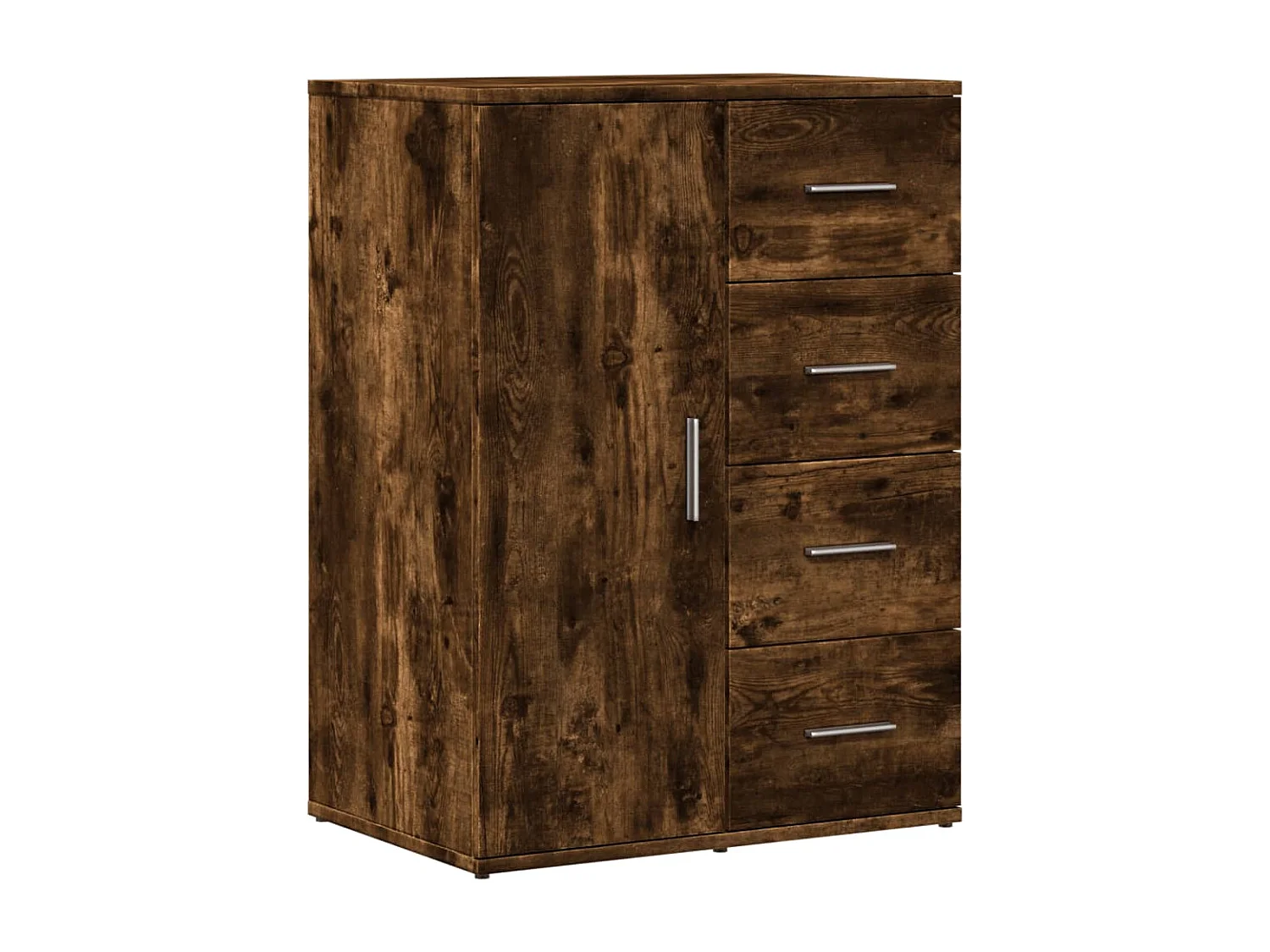 Buffet chêne fumé 59x39x80 cm bois d'ingénierie