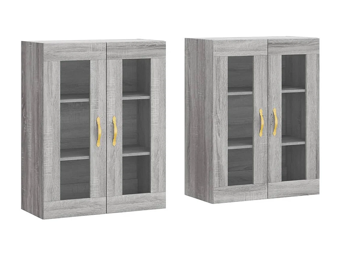 Móveis de parede 2 pcs derivados de madeira cinzento sonoma