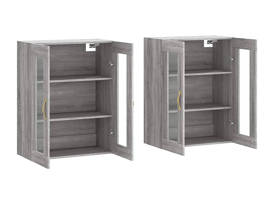 Móveis de parede 2 pcs derivados de madeira cinzento sonoma