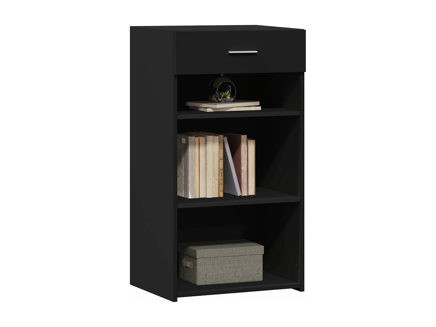 Buffet noir 50x42,5x93 cm bois d'ingénierie