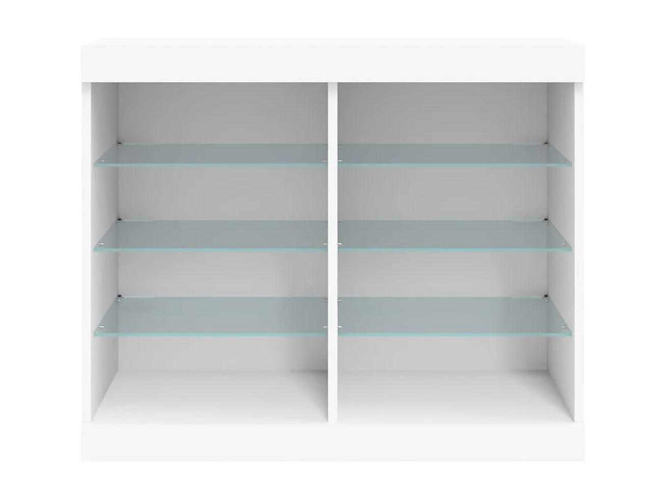 Buffet avec lumières LED blanc 81x37x67 cm