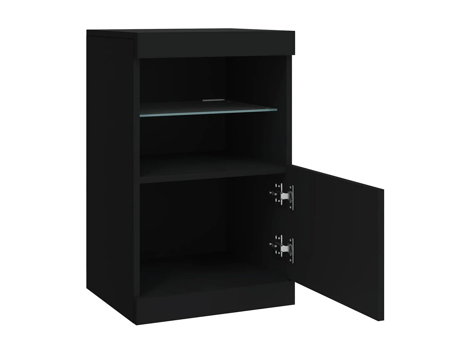 Credenza con Luci LED Nera 41x37x67 cm