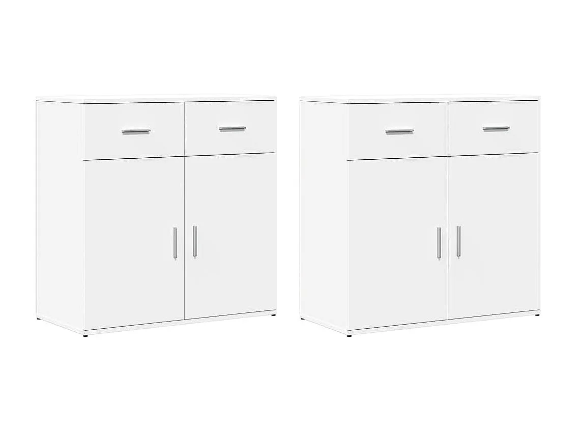 Sideboards 2 Stk. Weiß 79x38x80 cm Holzwerkstoff