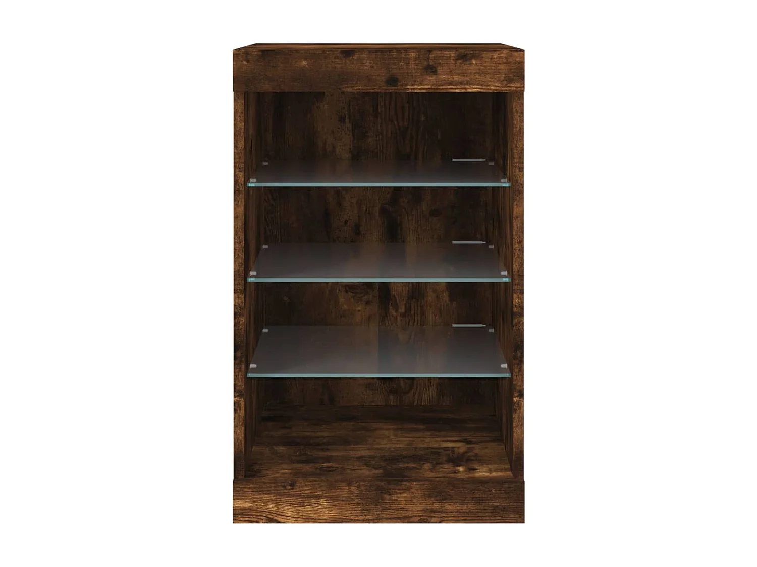 Aparador con luces LED roble ahumado 41x37x67 cm