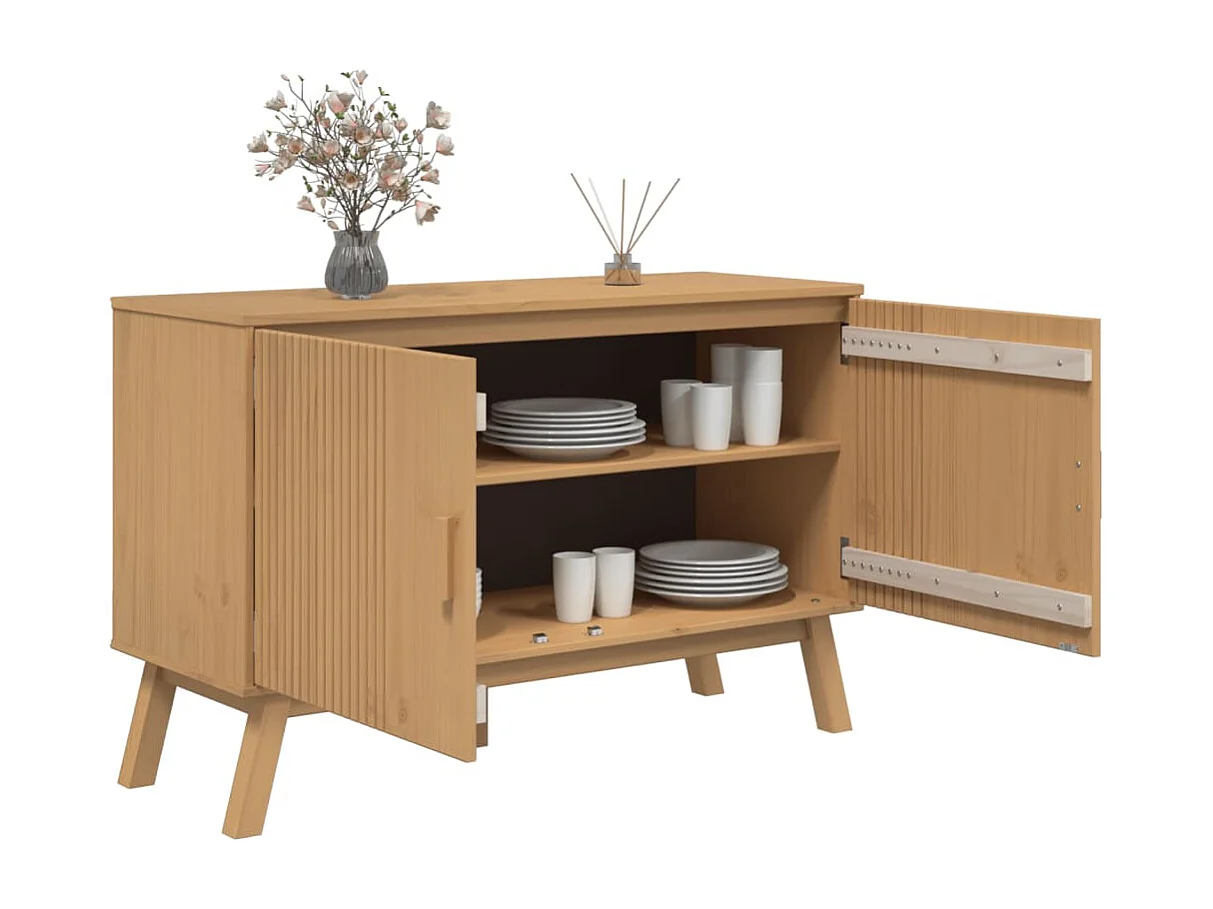 Buffet OLDEN marron 114x43x73,5 cm bois massif de pin