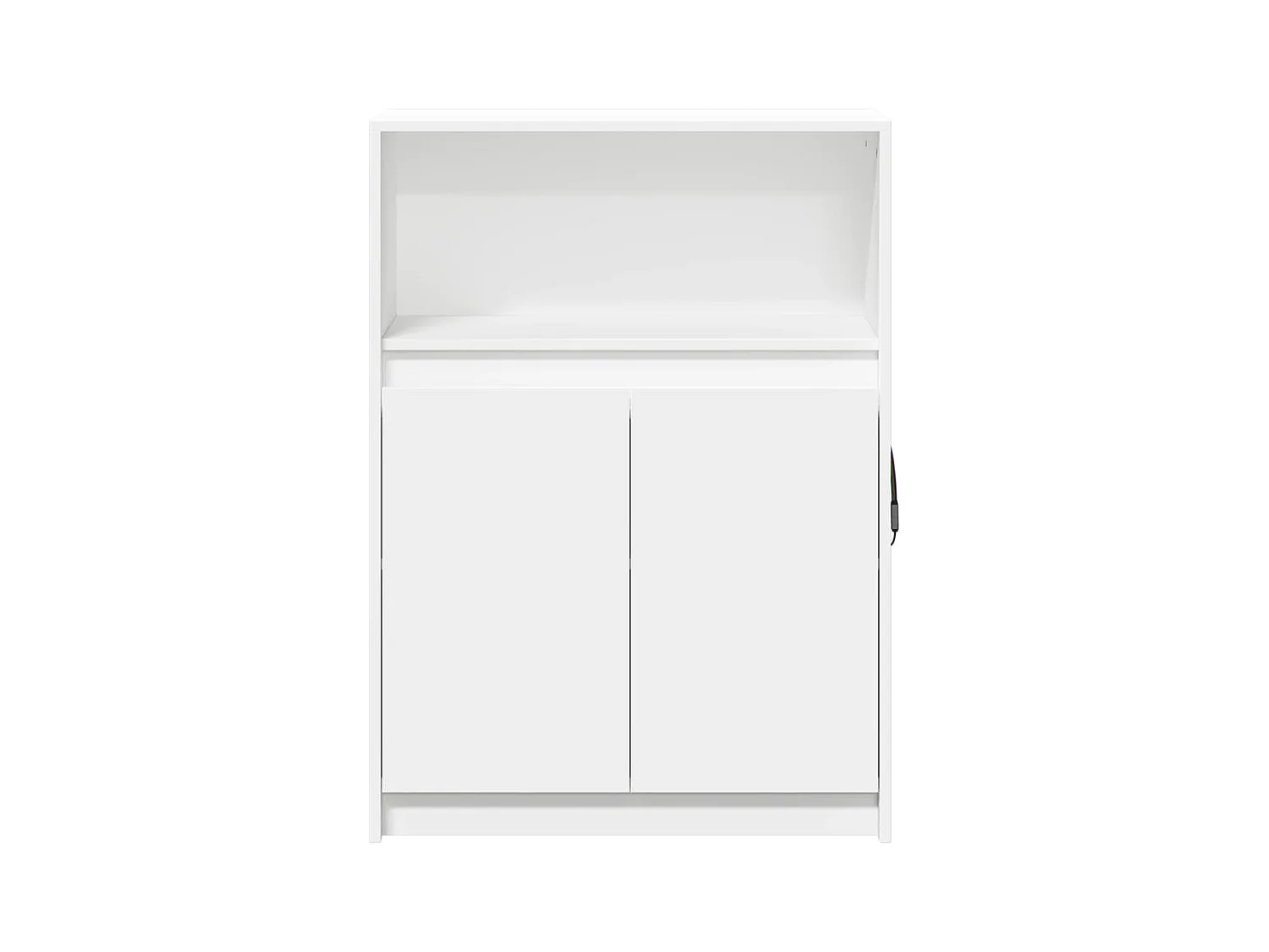Credenza con LED Bianca 72x34x100 cm in Legno Multistrato
