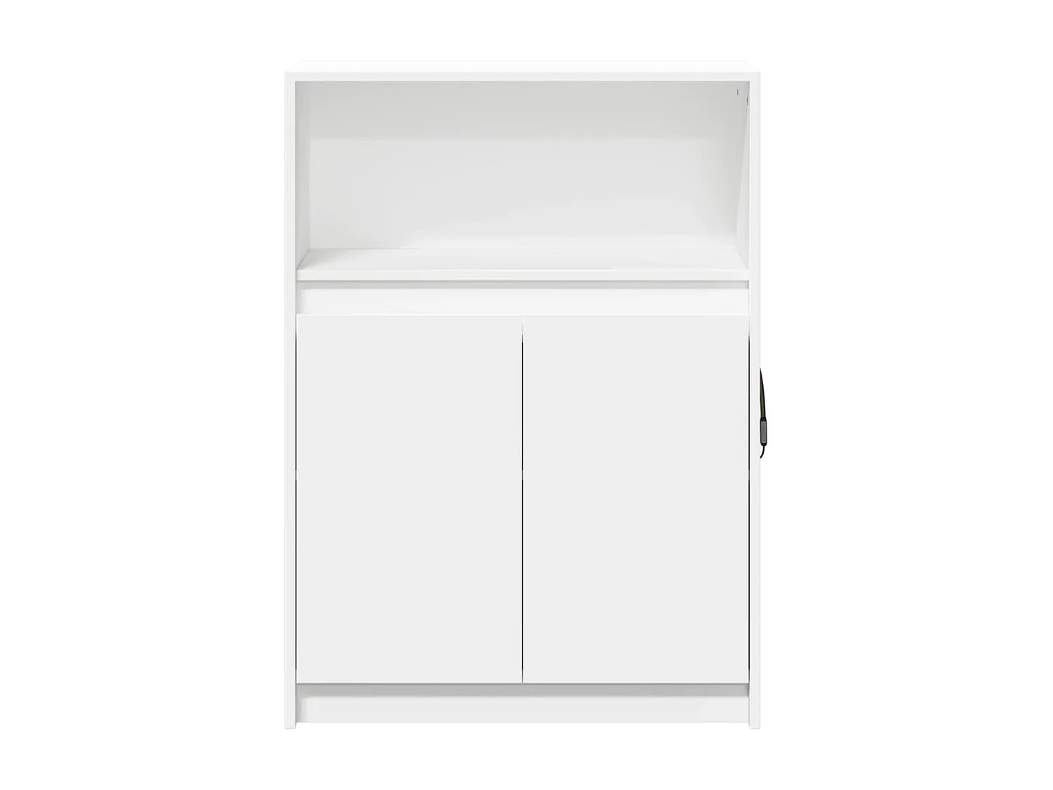 Credenza con LED Bianca 72x34x100 cm in Legno Multistrato