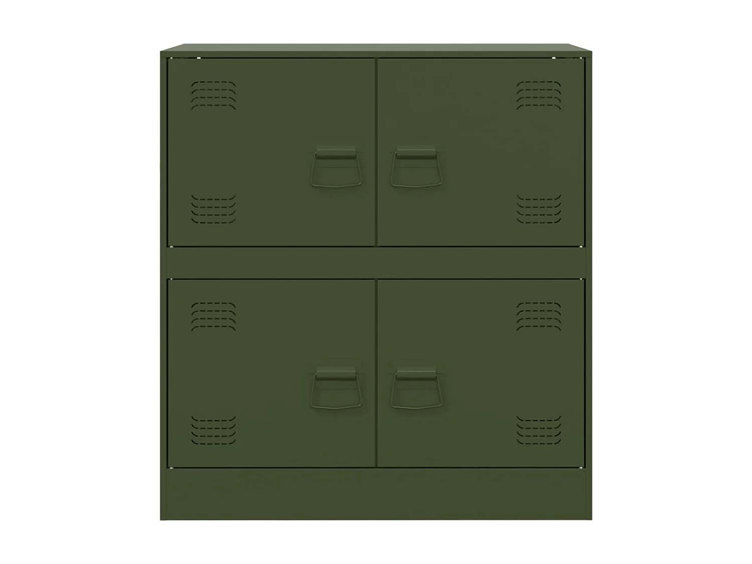 Dressoir 67x39x73 cm staal olijfgroen