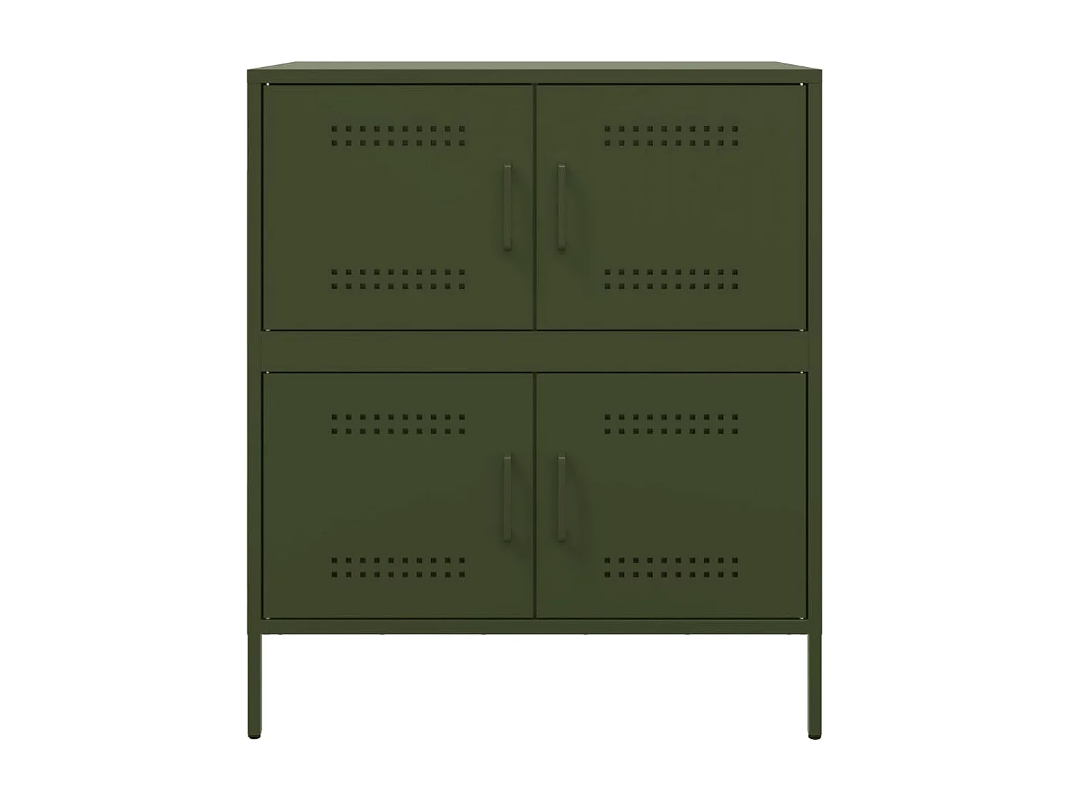 Dressoir 68x39x79 cm staal olijfgroen