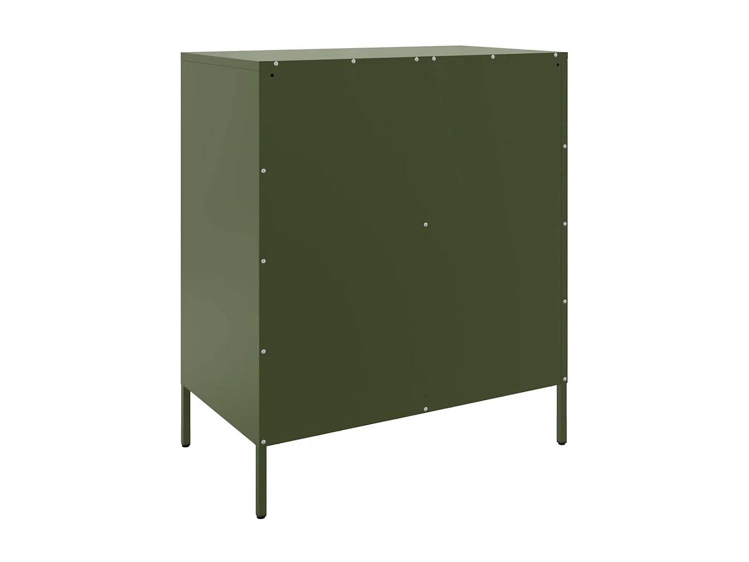 Dressoir 68x39x79 cm staal olijfgroen