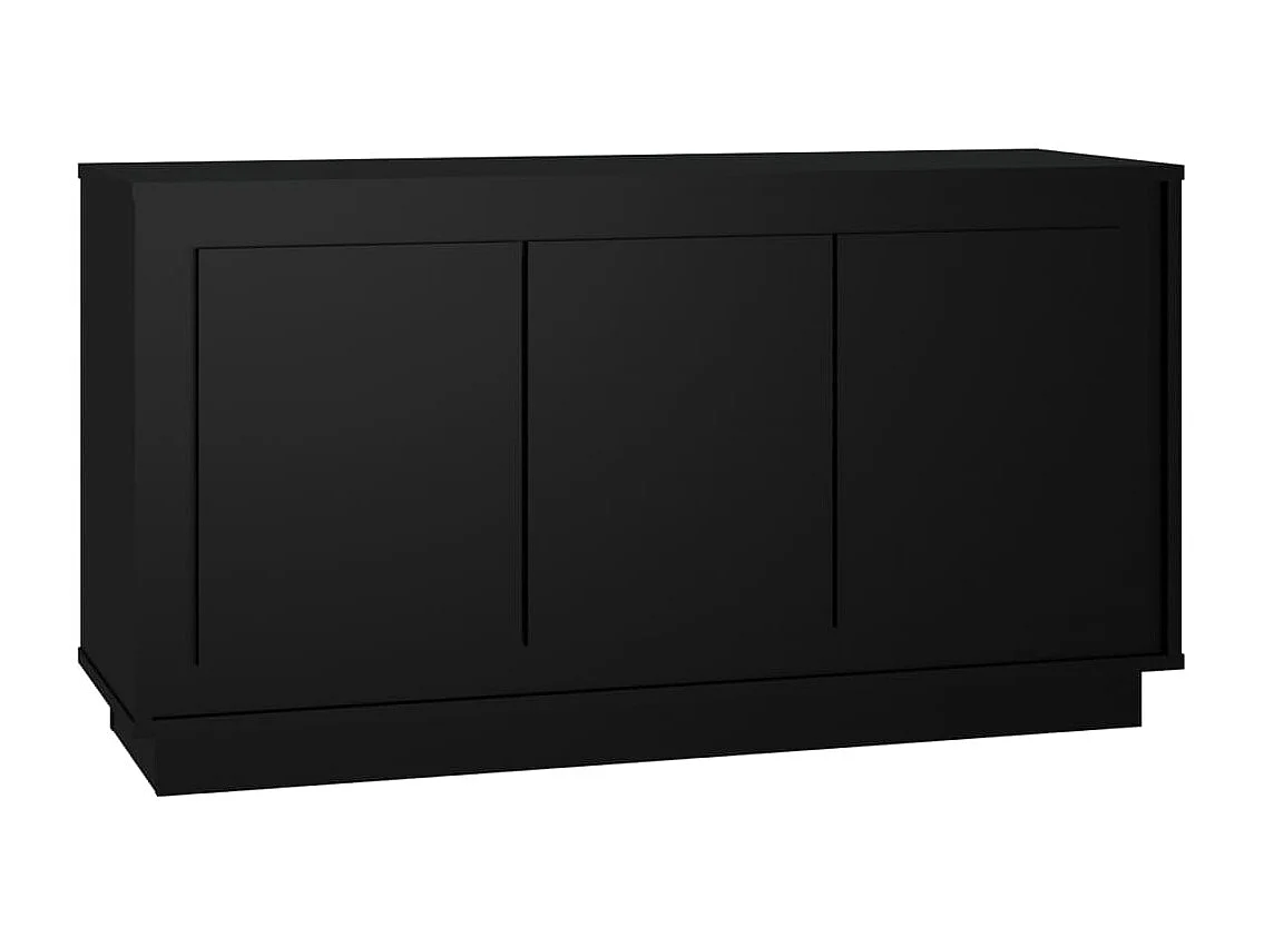 Credenza Nera 102x35x55 cm in Legno Multistrato
