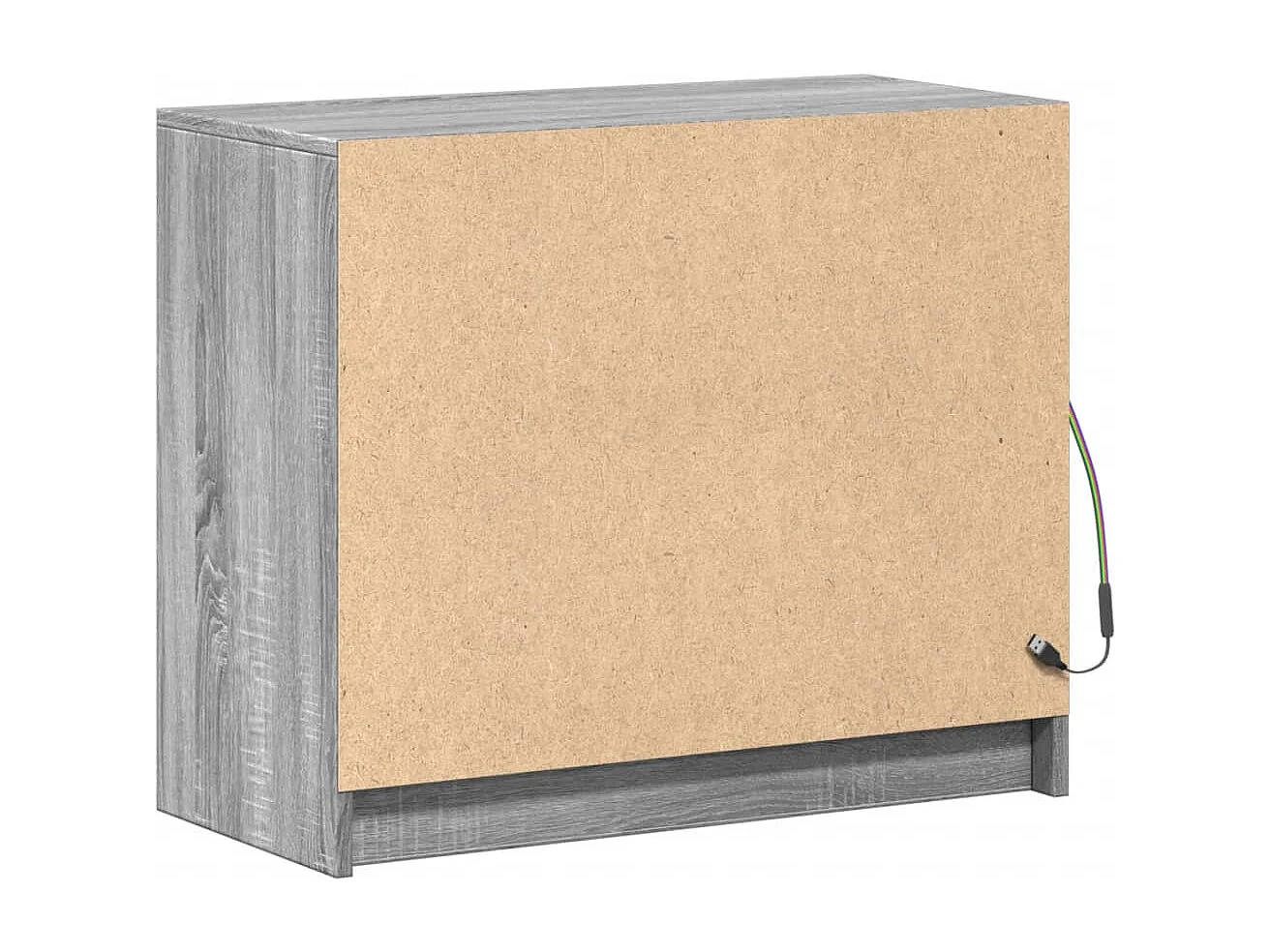 Credenza con LED Grigio Sonoma 72x34x61 cm in Legno Multistrato