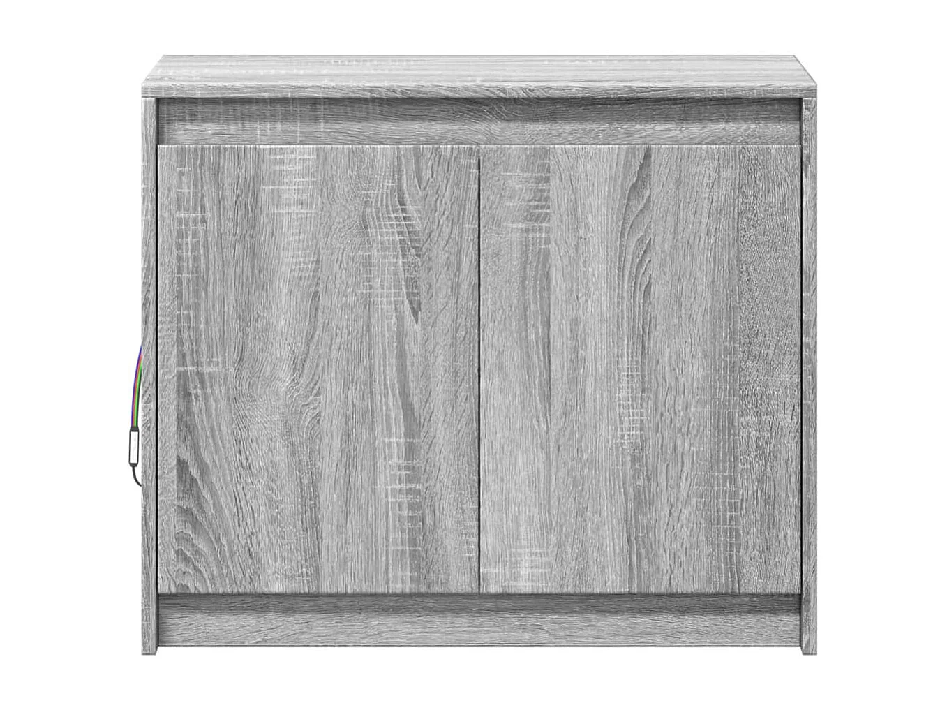 Aparador con LED madera de ingeniería gris Sonoma 72x34x61 cm