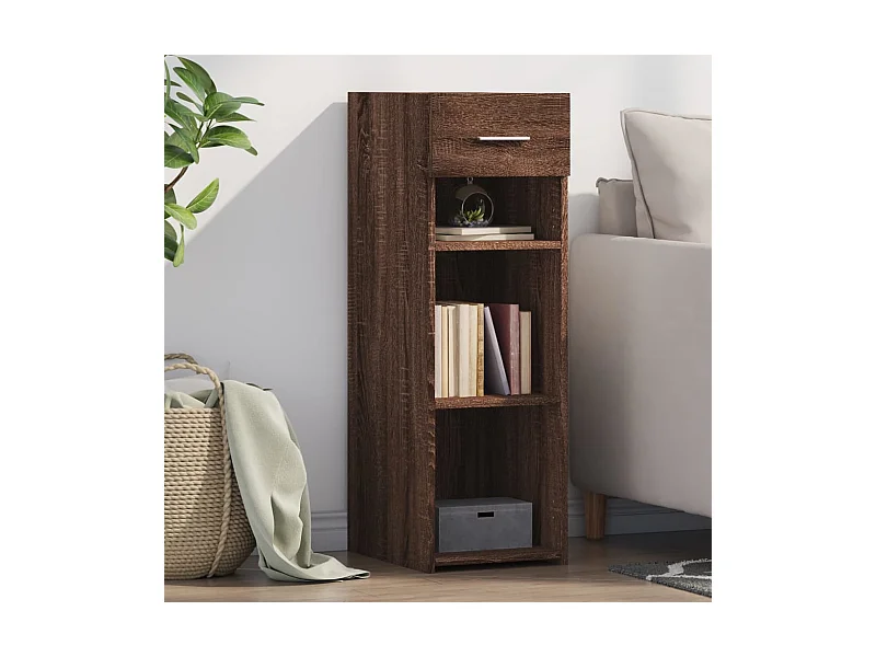 Credenza Rovere Marrone 30x42,5x93 cm in Legno Multistrato