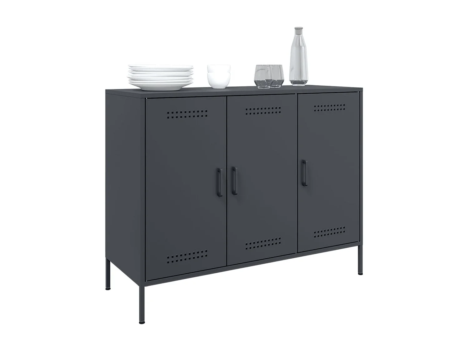Sideboard Anthrazit 100,5x39x79 cm Stahl