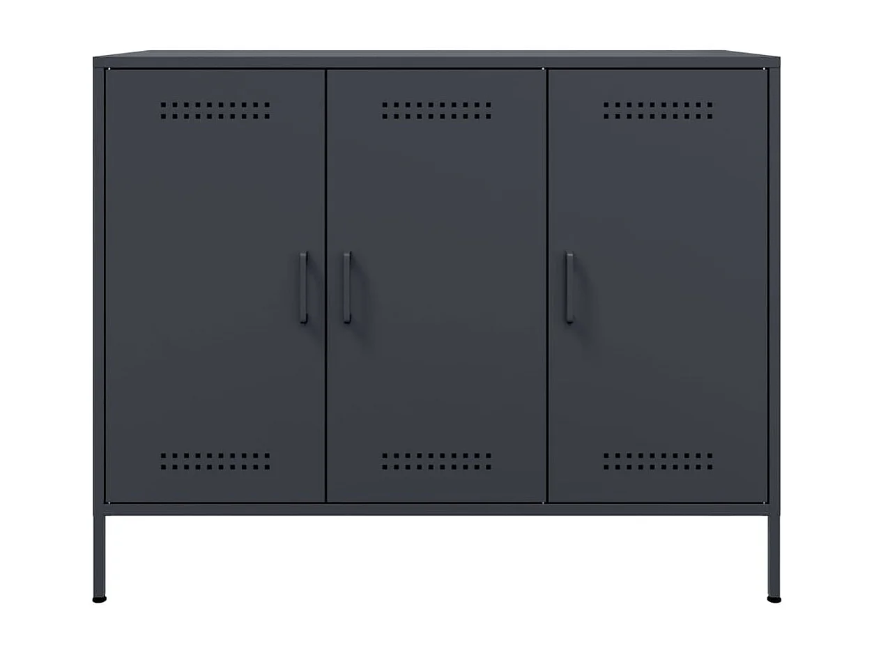 Sideboard Anthrazit 100,5x39x79 cm Stahl