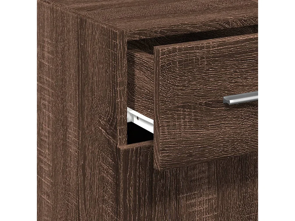 Buffet chêne marron 30x42,5x93 cm bois d'ingénierie