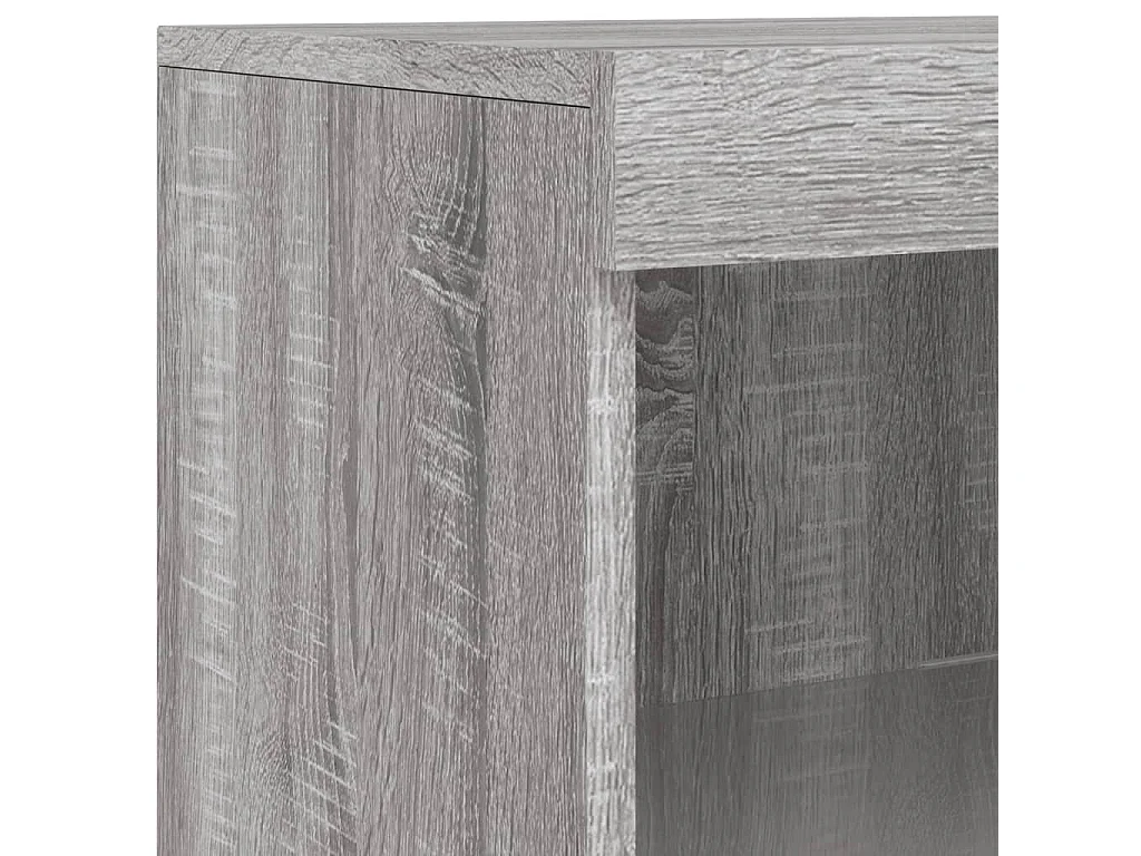 Credenza con Luci LED Grigio Sonoma 162x37x100 cm