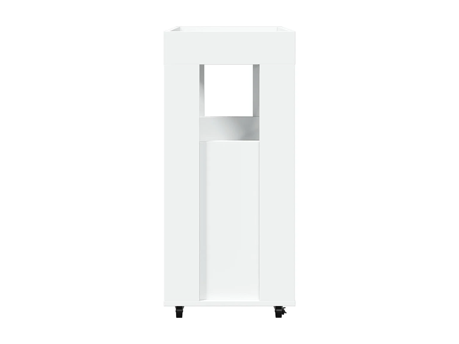 Chariot de bar blanc 60x39,5x89 cm bois d'ingénierie