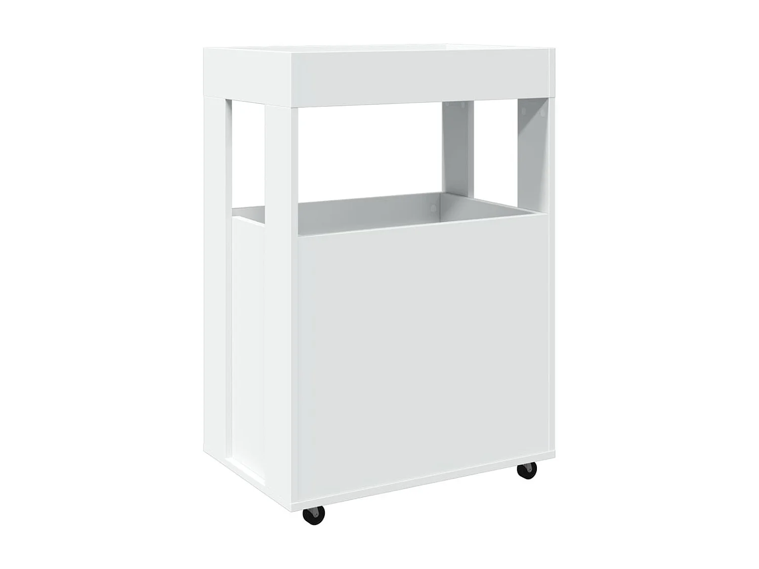 Carrito de bar madera de ingeniería blanco 60x39,5x89 cm