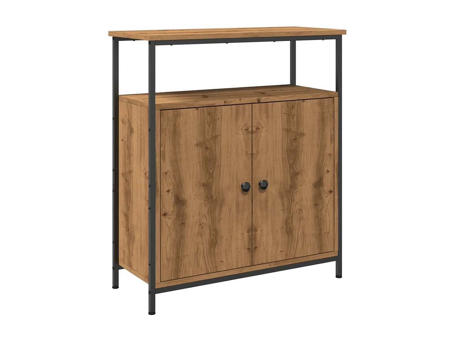Credenza Rovere Artigianale 70x30x80 cm in Legno Multistrato