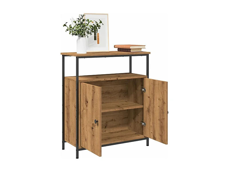 Credenza Rovere Artigianale 70x30x80 cm in Legno Multistrato