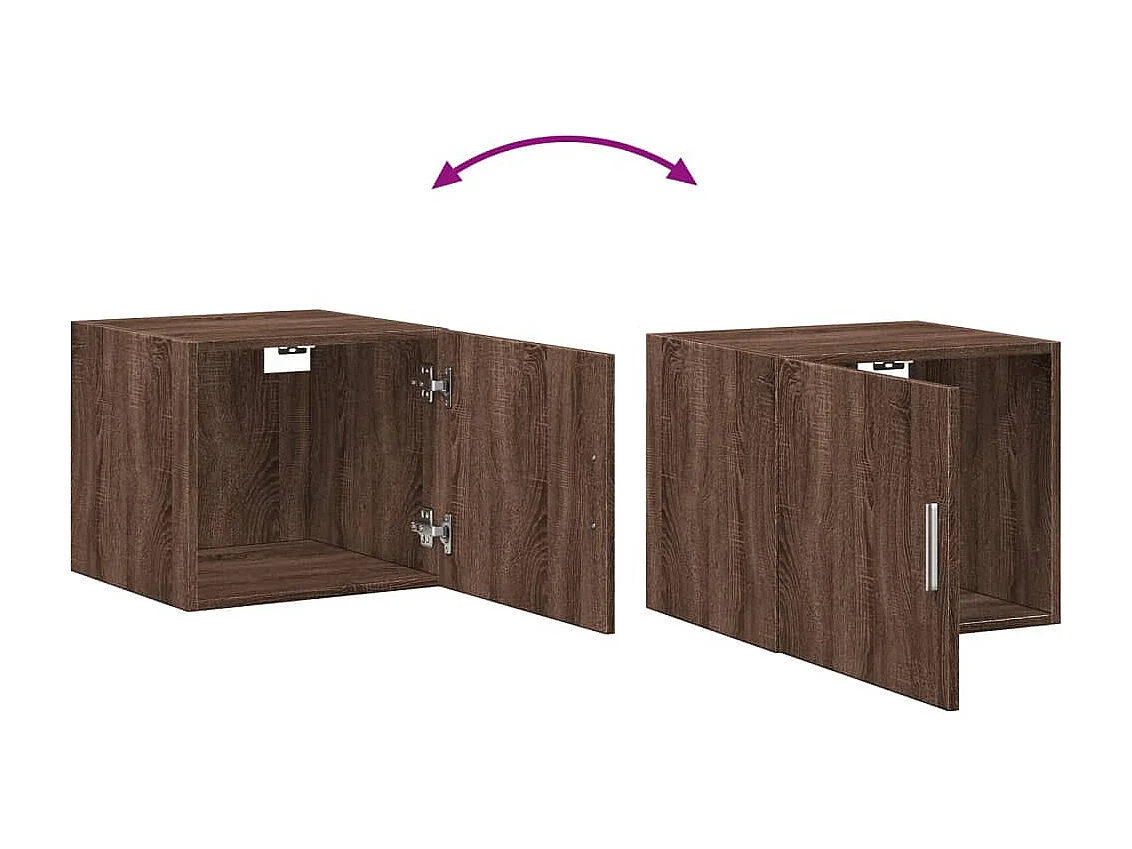 Armario de pared madera ingeniería marrón roble 45x42,5x40 cm