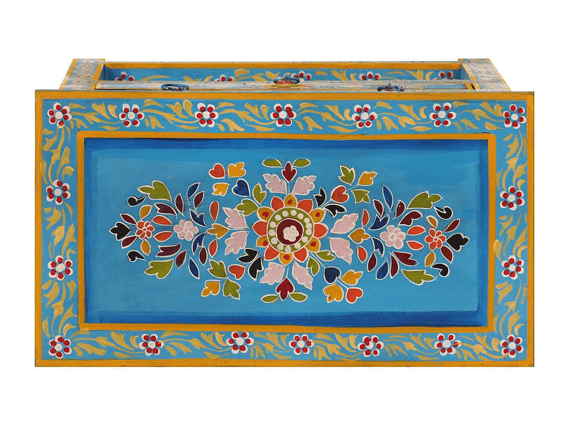 Aparador 55x30x76 cm madeira de mangueira maciça turquesa