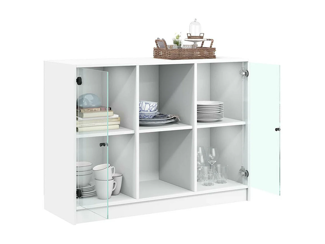 Buffet blanc 102x37x75,5 cm bois d'ingénierie