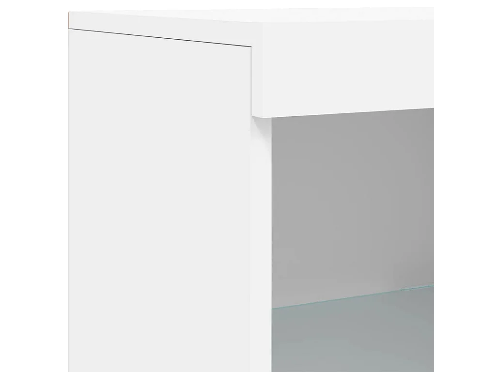 Credenza con Luci LED Bianca 41x37x100 cm