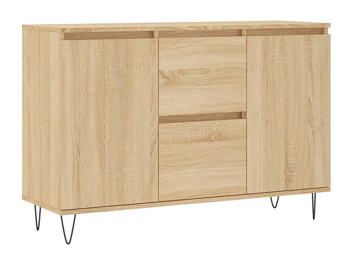 Credenza Rovere Sonoma 104x35x70 cm in Legno Multistrato
