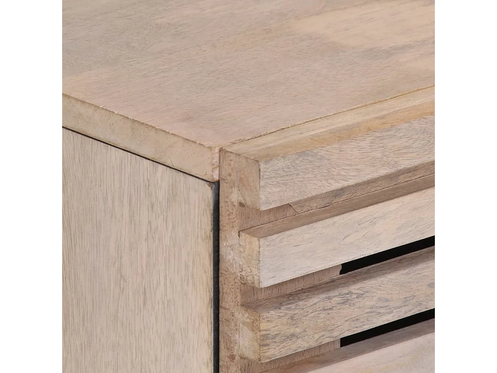 Sideboard 2 Stk. 60x34x75 cm Massivholz Mango