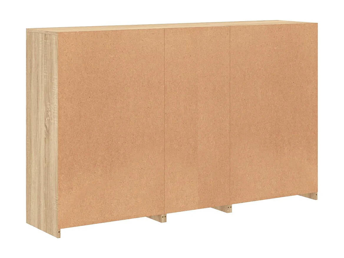 Credenza con Luci LED Rovere Sonoma 162x37x100 cm