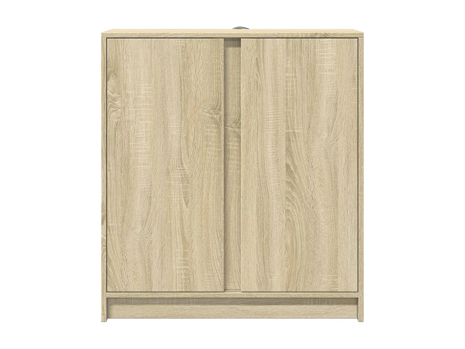LED-Sideboard Sonoma-Eiche 77x34x85 cm Holzwerkstoff