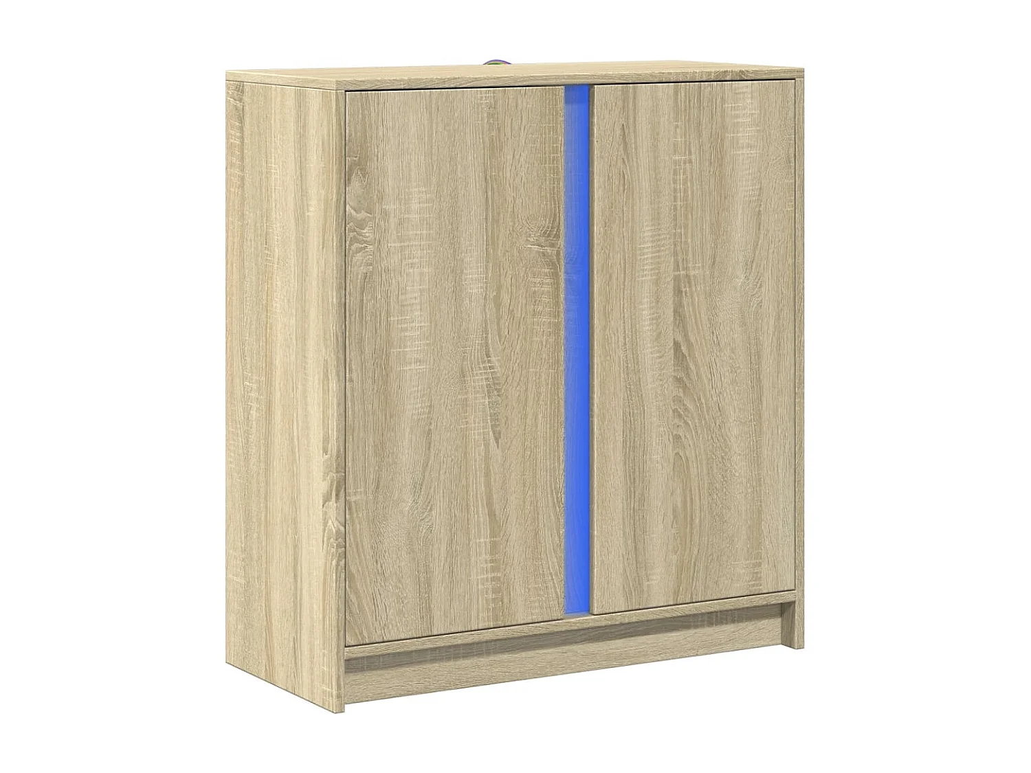 LED-Sideboard Sonoma-Eiche 77x34x85 cm Holzwerkstoff