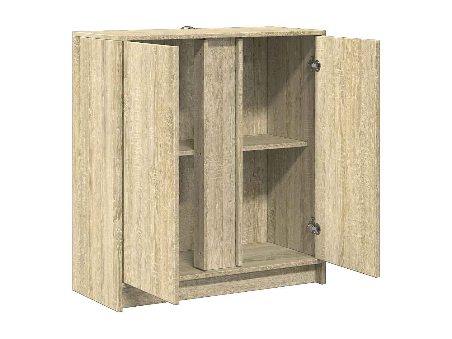 LED-Sideboard Sonoma-Eiche 77x34x85 cm Holzwerkstoff