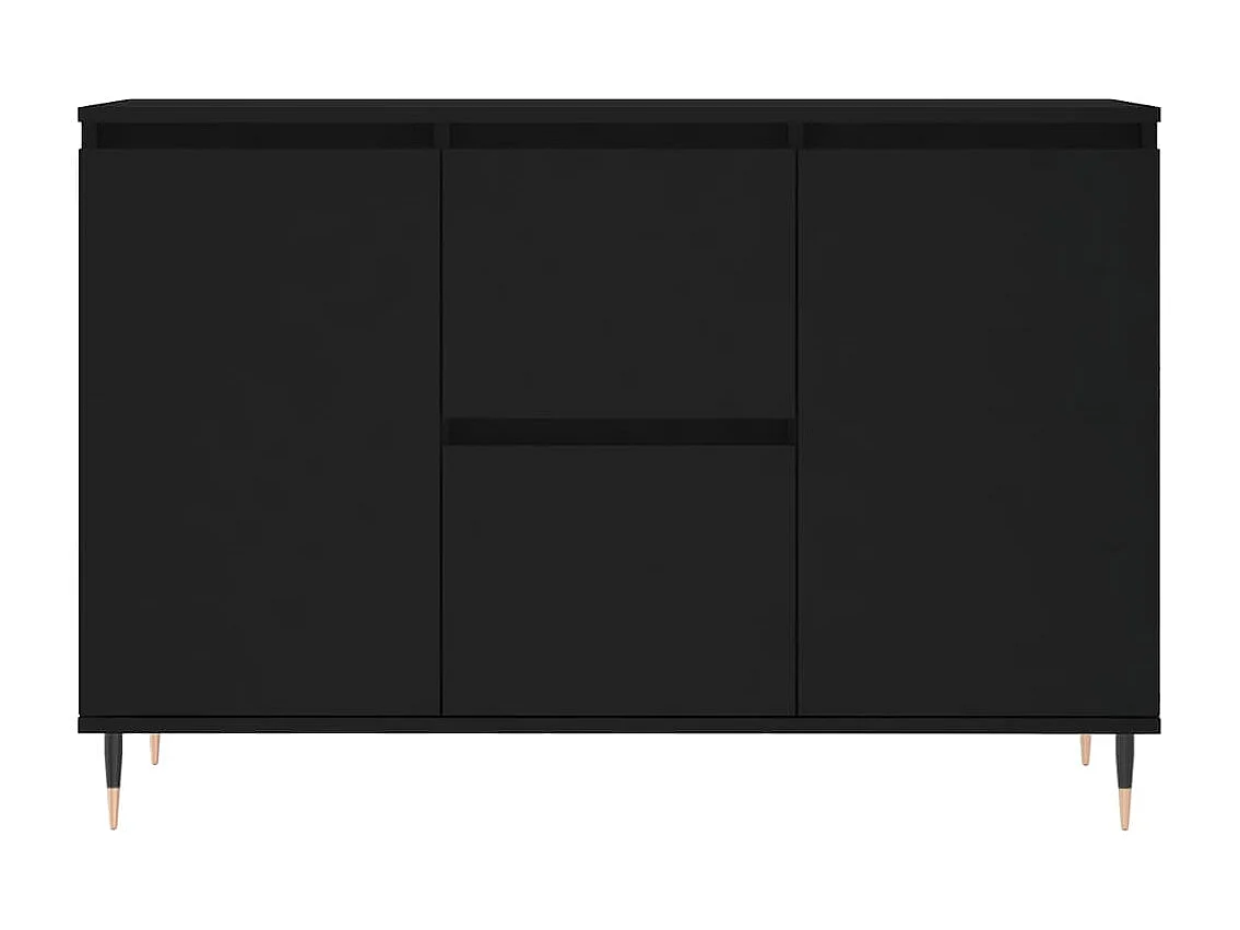 Buffet noir 104x35x70 cm bois d’ingénierie