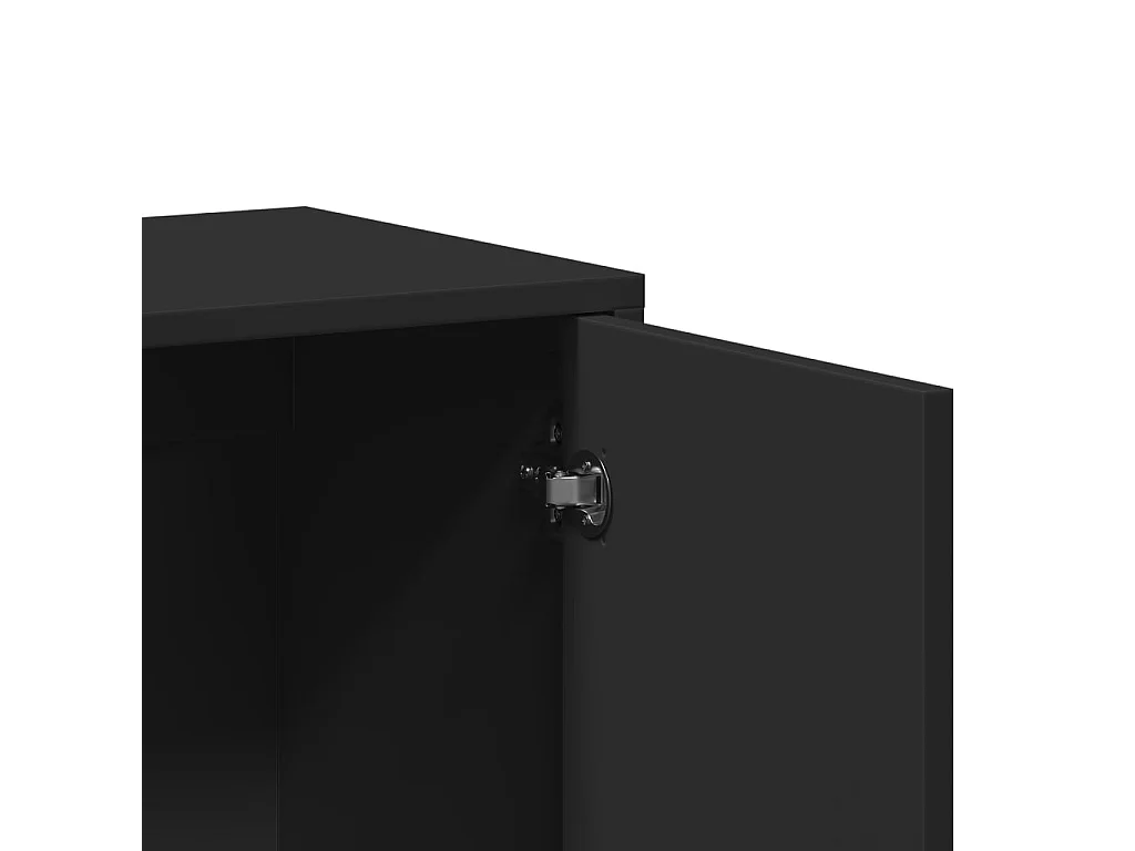 Buffets 2 pcs noir 60x31x70 cm bois d'ingénierie