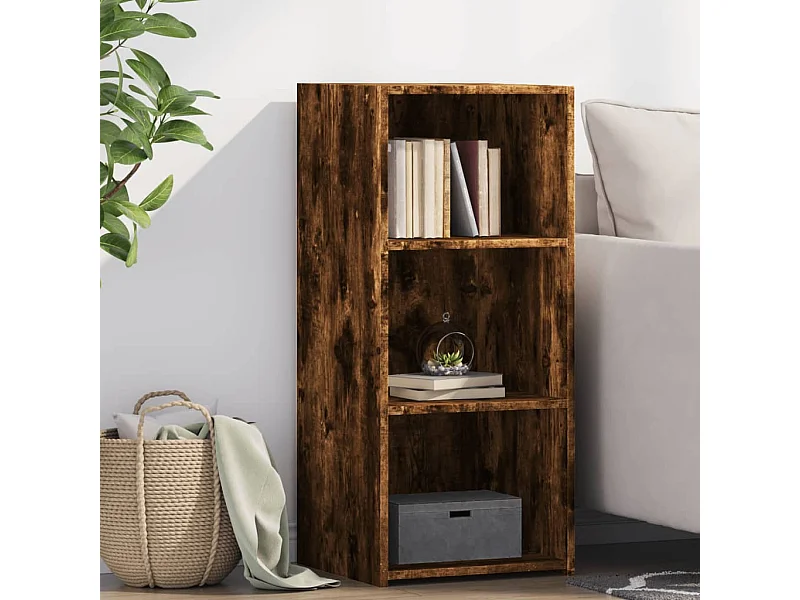 Aparador de madera de ingeniería roble ahumado 40x41x93 cm