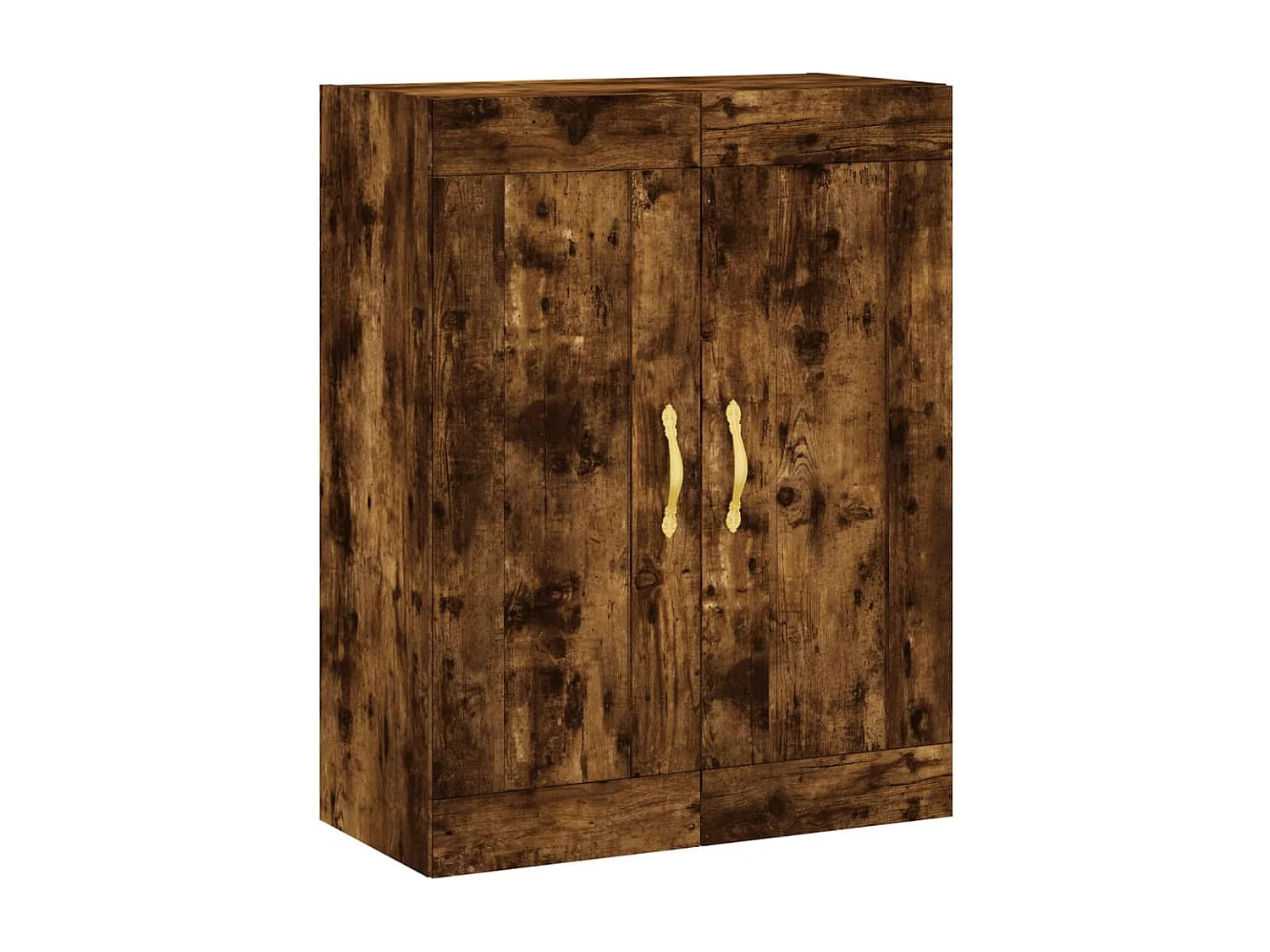 Armadietti a Parete 2 pz Rovere Fumo in Legno Multistrato