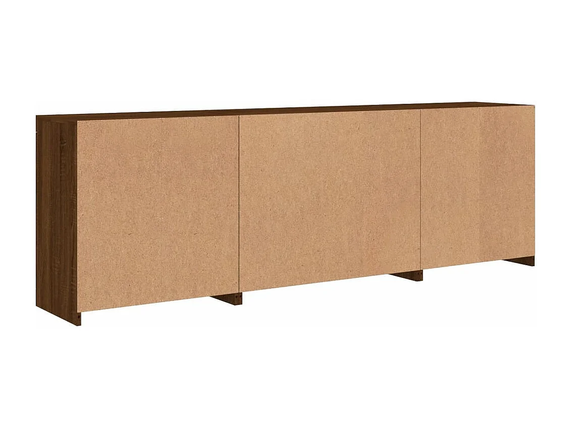 Sideboard mit LED-Leuchten Braun Eichen-Optik 202x37x67 cm