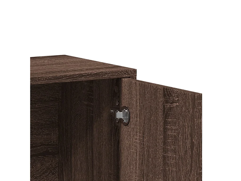 Buffet chêne marron 60x31x70 cm bois d'ingénierie