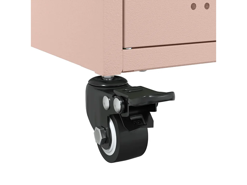 Aparador de acero rosa 100,5x39x72 cm