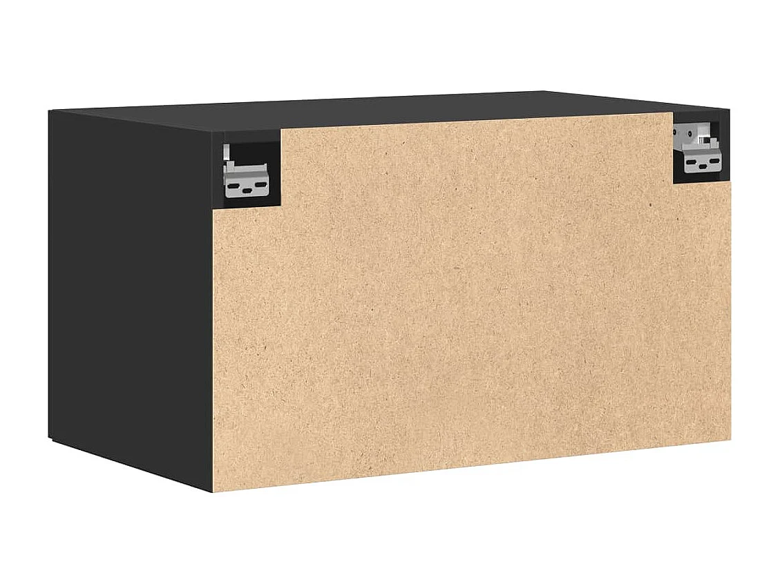 Wandschrank Schwarz 70x42,5x40 cm Holzwerkstoff