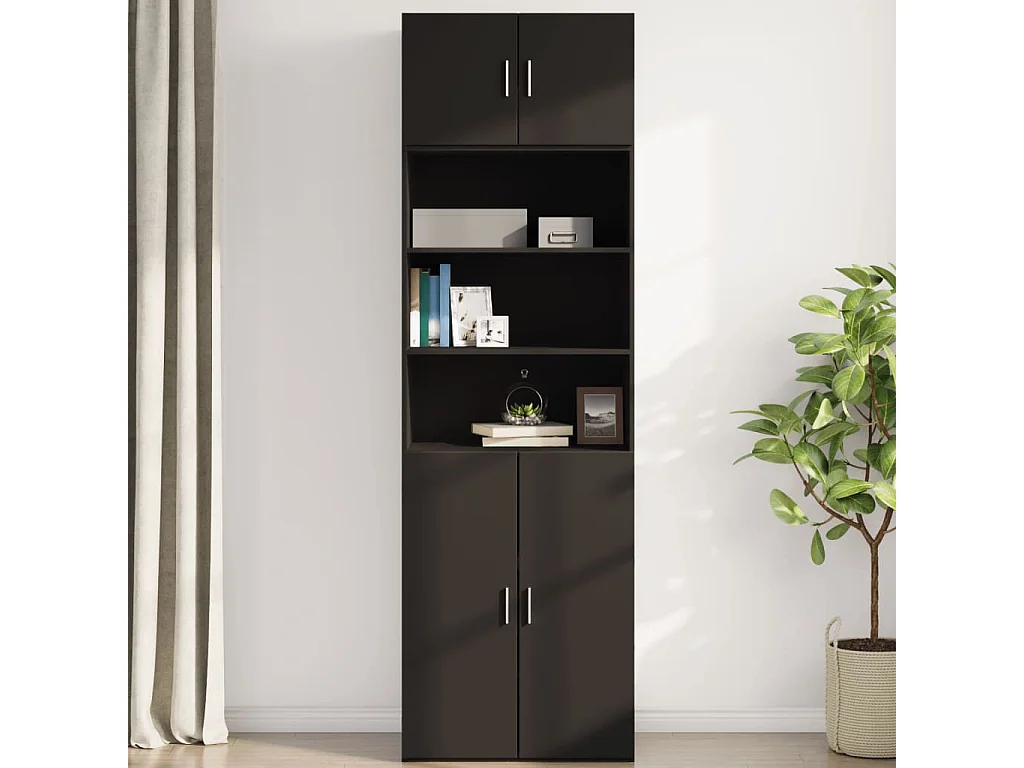 Wandschrank Schwarz 70x42,5x40 cm Holzwerkstoff