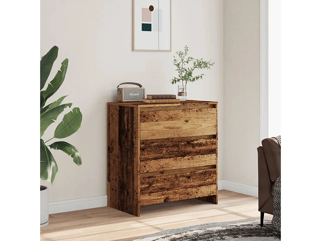 Buffet vieux bois 70x41x75 cm bois d'ingénierie